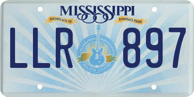 MS license plate LLR897