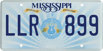 MS license plate LLR899