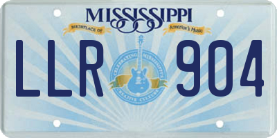 MS license plate LLR904