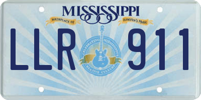 MS license plate LLR911