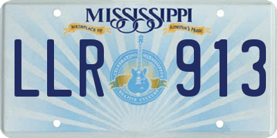MS license plate LLR913