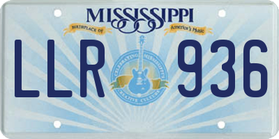 MS license plate LLR936