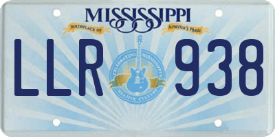 MS license plate LLR938