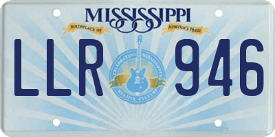 MS license plate LLR946