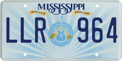 MS license plate LLR964