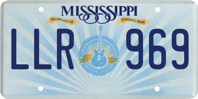 MS license plate LLR969