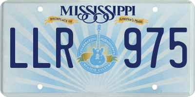 MS license plate LLR975