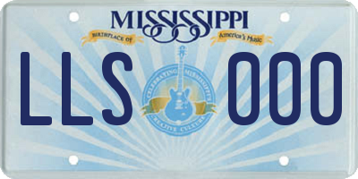MS license plate LLS000