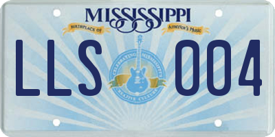 MS license plate LLS004