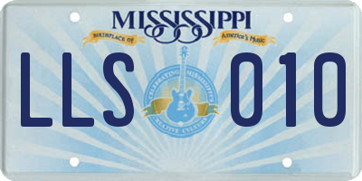 MS license plate LLS010