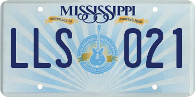 MS license plate LLS021