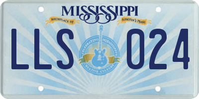 MS license plate LLS024