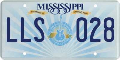 MS license plate LLS028