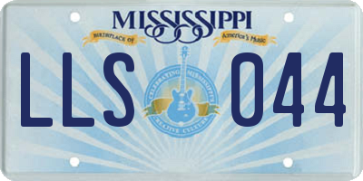 MS license plate LLS044