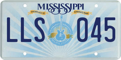 MS license plate LLS045