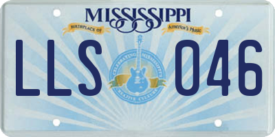 MS license plate LLS046