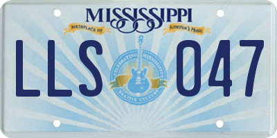 MS license plate LLS047