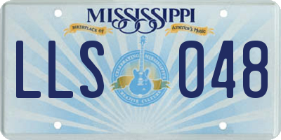 MS license plate LLS048