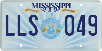 MS license plate LLS049