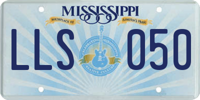 MS license plate LLS050
