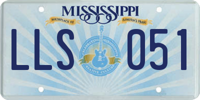 MS license plate LLS051
