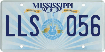 MS license plate LLS056