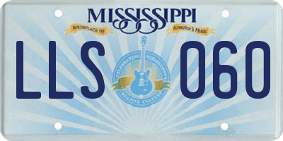 MS license plate LLS060