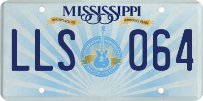 MS license plate LLS064