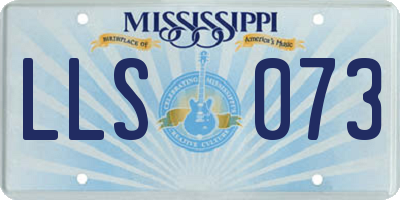 MS license plate LLS073