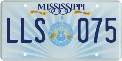 MS license plate LLS075