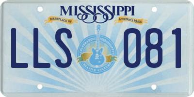 MS license plate LLS081