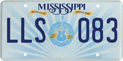 MS license plate LLS083