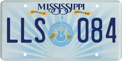 MS license plate LLS084