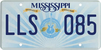 MS license plate LLS085