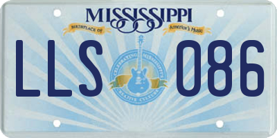 MS license plate LLS086