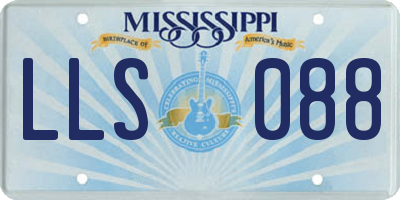 MS license plate LLS088