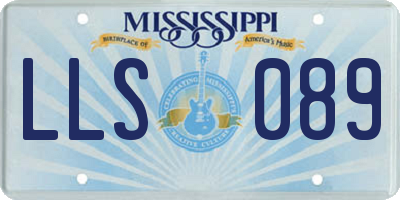 MS license plate LLS089