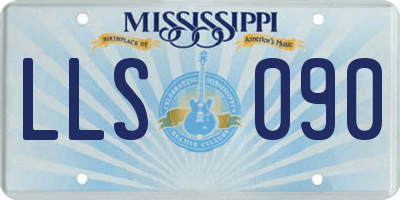 MS license plate LLS090