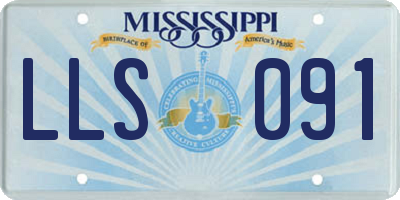 MS license plate LLS091