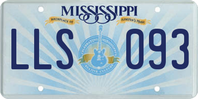 MS license plate LLS093