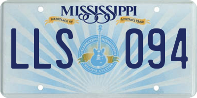 MS license plate LLS094