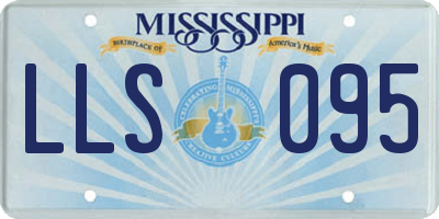 MS license plate LLS095
