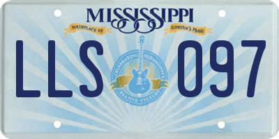 MS license plate LLS097