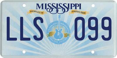 MS license plate LLS099