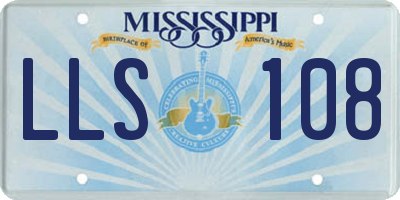 MS license plate LLS108