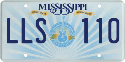 MS license plate LLS110