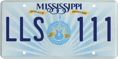 MS license plate LLS111