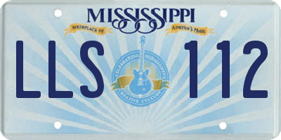 MS license plate LLS112