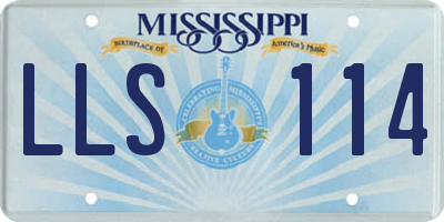 MS license plate LLS114