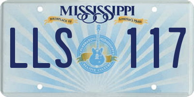MS license plate LLS117